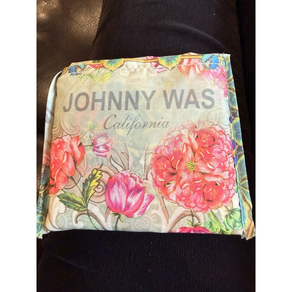 Johnny Was California Reusable Shopping‎ Bag Tote Florals Colorful Lightweight